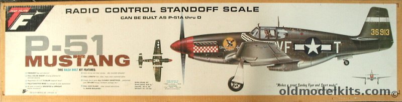 Top Flite North American P-51A-D Mustang - 60 inch Wingspan R/C Aircraft, RC-16 plastic model kit